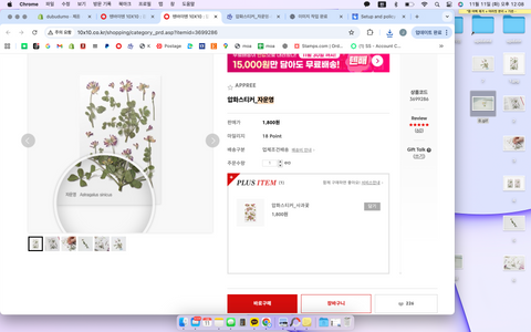 Pressed Flower Sticker [Astragalus sinicus] | Printed Dried Flower Sticker