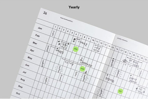 2026 Ordinary Archive Weekly Planner [6colors]