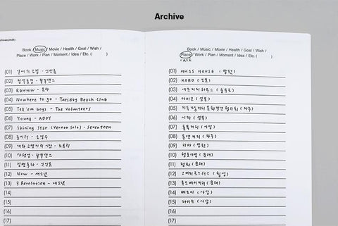 2026 Ordinary Archive Weekly Planner [6colors]