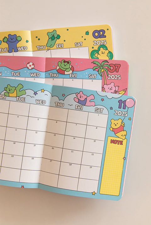 2025 Jelly Bear Weekly Diary [3types] | 2025 Weekly Planner