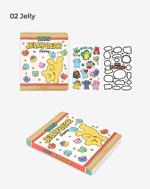 2025 Jelly Bear Weekly Diary [3types] | 2025 Weekly Planner