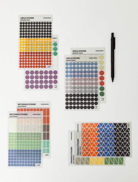 LIFE & PIECES Shape Sticker Pack [2types] | Circle