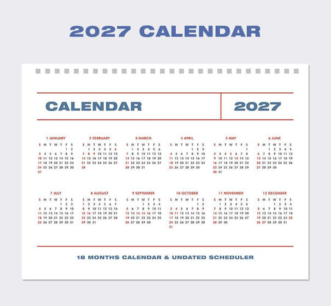 2025-2026 Desk Calendar + Undated Scheduler [2025.7 - 2026.12]