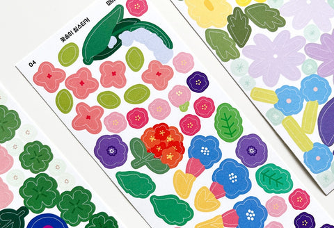 Flower Seal Sticker Set