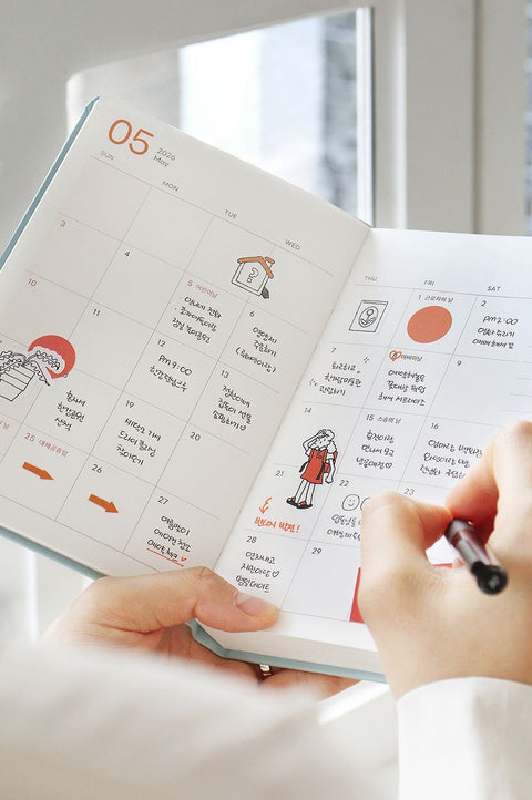 2026 PRISM Daily Diary B6 [5colors] | Daily Planner 2026