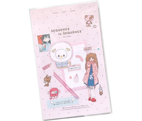 Sequence to Sequence Time Weekly Planner (6months) [5types]