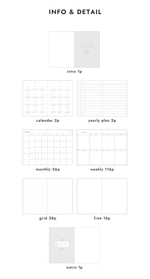 2027 Opening Sequence Weekly Planner [6types] | Weekly Diary