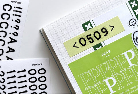 Uncut Deco Seal Sticker [Doodle Number] | 9sheets