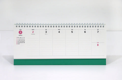 2026 PRISM Horizontal Weekly Desk Scheduler | Desk Calendar