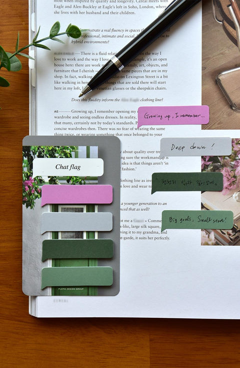 Chat Flag Sticky Notes [6types] | Adhesive Notepad