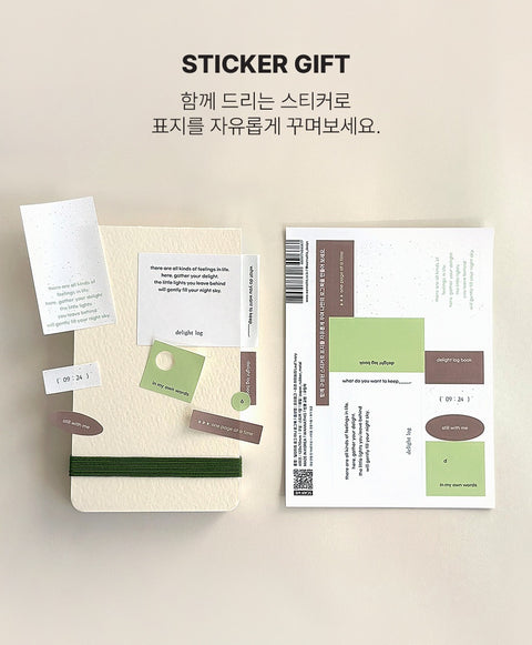 Delight Log Mini Log Book [8types] | Checklist, Weekly Tracker, One Line Diary, Free Log
