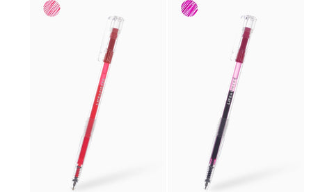 LIFE&PIECES Clear Gel Pen Set 0.38mm _ 14colors Set