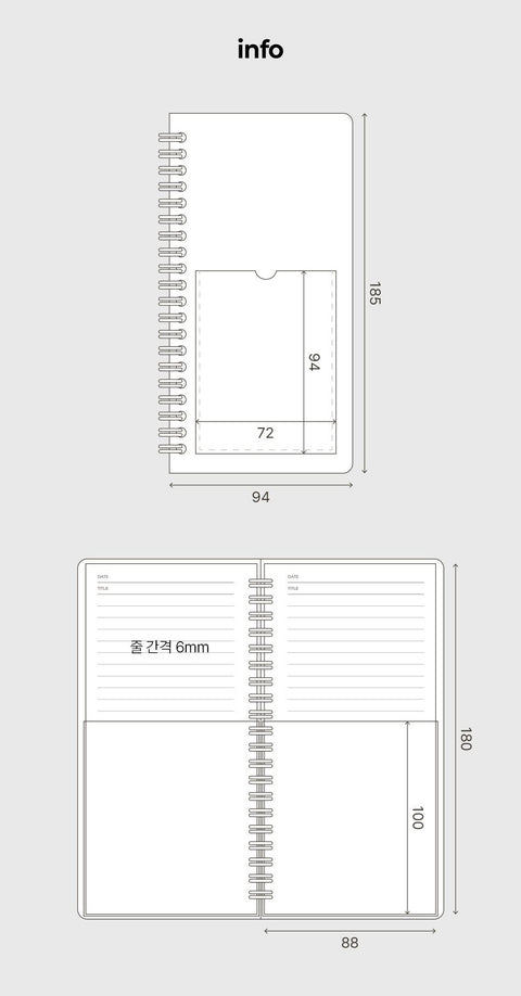 Catch Your Days Pocket Ticket Notebook ver.2 [6types] | Archiving Notebook | Storage
