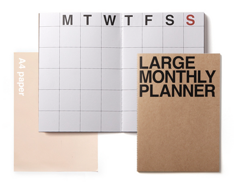 Kraft Monthly Planner [mini, small, medium, large]