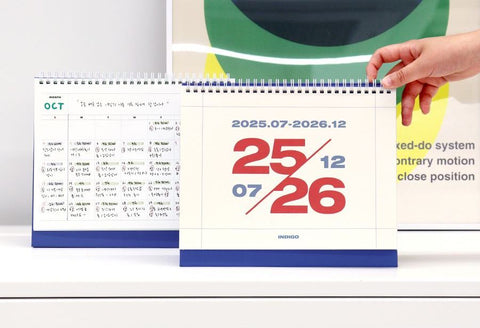 2025-2026 Desk Calendar + Undated Scheduler [2025.7 - 2026.12]