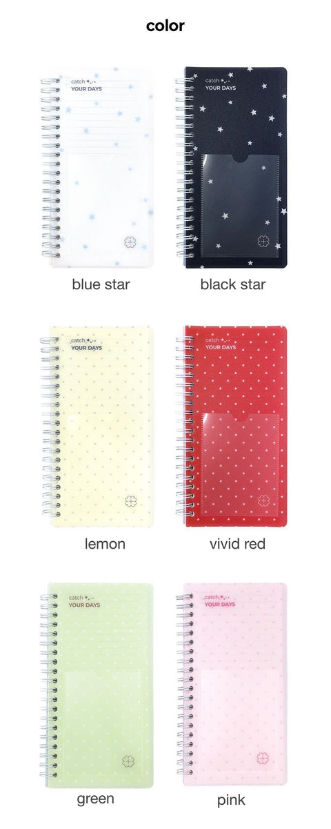 Catch Your Days Pocket Ticket Notebook ver.2 [6types] | Archiving Notebook | Storage