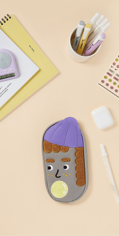 Beard Man Pencil Case ver.2 [2types] | Pen Pouch