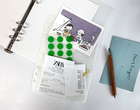 A5 Compound 6 Ring 2 Pocket PVC Inserts | A5 Refills Archive Storage