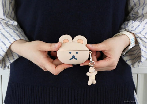DONATDONAT Bear AirPods Pro Silicone Case [Milk Tea]