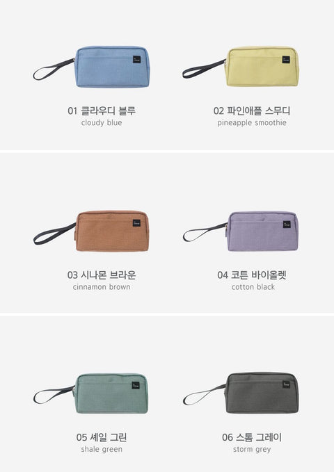 Multi Pocket Long Pouch v.2 [6colors] | Pen Pouch | Daily Pouch | Makeup Pouch