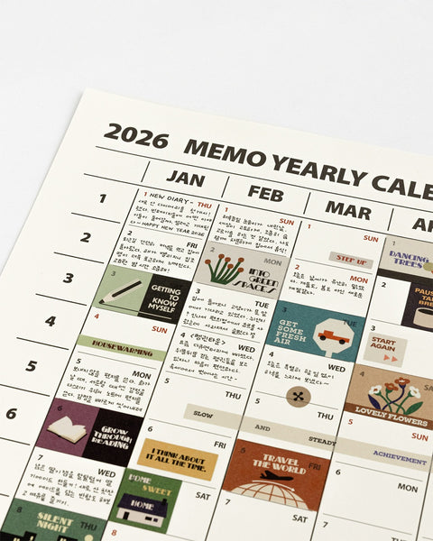 2026 Life&Pieces Yearly Calendar Poster + Point Sticker Set [2types]