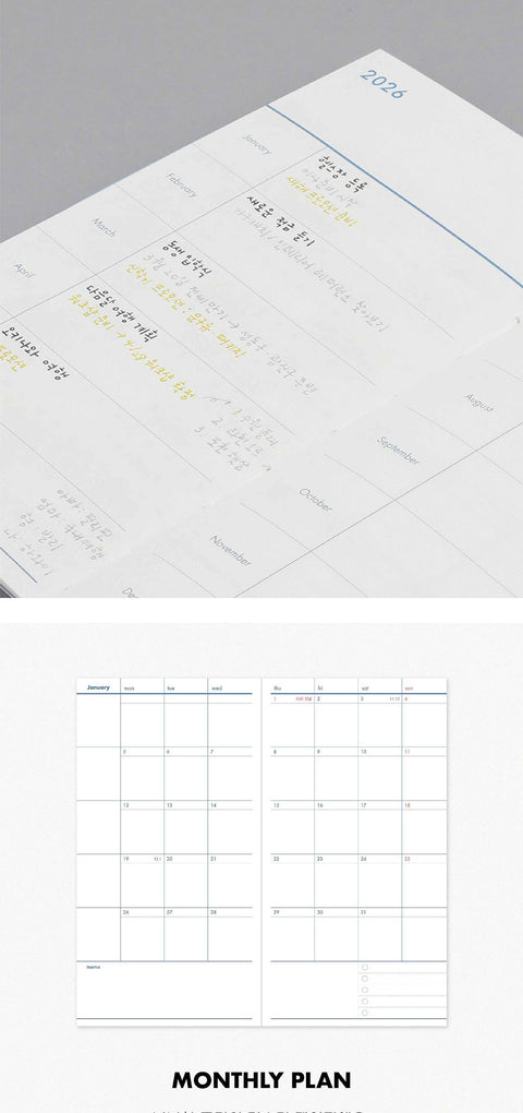 2026 Twenty, Twenty Six Weekly Planner _ mini [5colors] | Weekly Diary