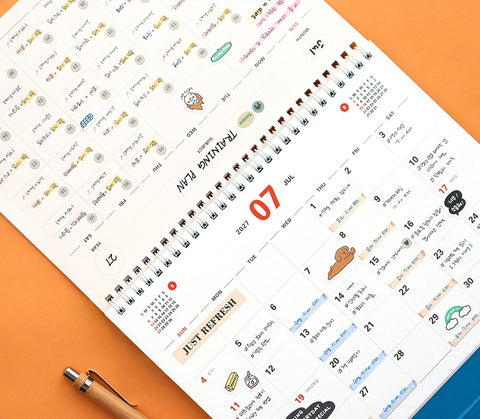 2027 PRISM Desk Calendar (OCT.2026-DEC.2027) | Dated + Undated Planner