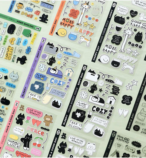 Doodle Daily Deco Sticker Pack [2types] | 6sheets