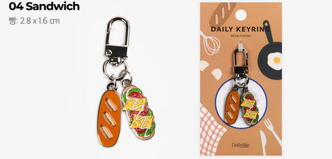Daily Key Ring (Silver) 01-08 [3types]