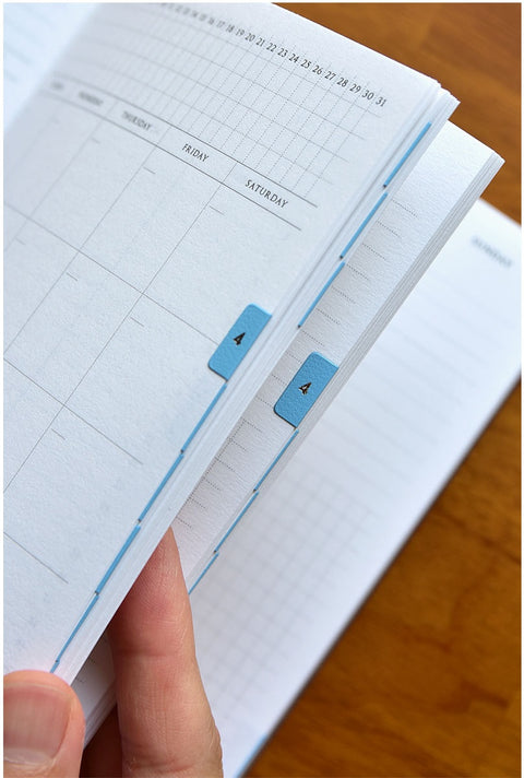 Inner Index Tab Sticker_Silver [8colors] | Leather Texture