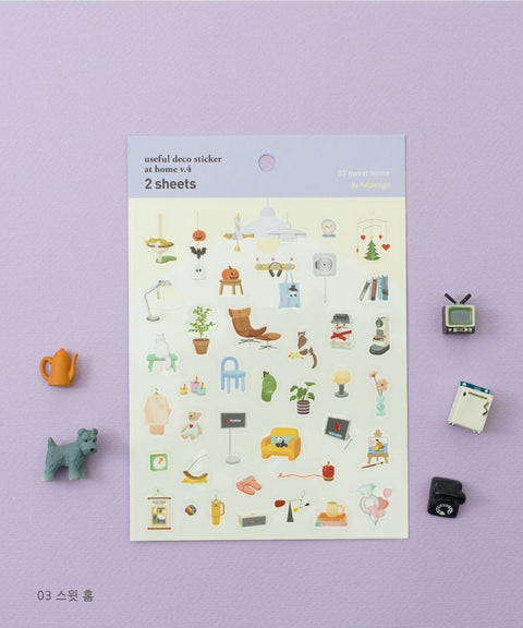 Useful Deco Stickers _ At Home v.4 [3types]