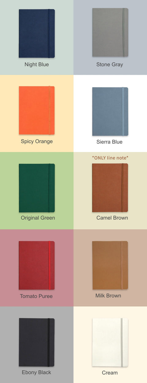 Softcover Line Notebook [10colors]