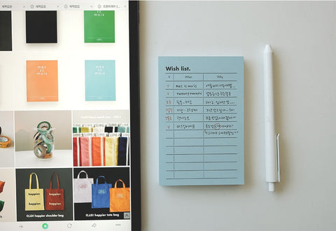 O LD! Happier Memo Pad [12types] | Daily Notepad