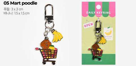 Daily Key Ring (Silver) 01-08 [3types]