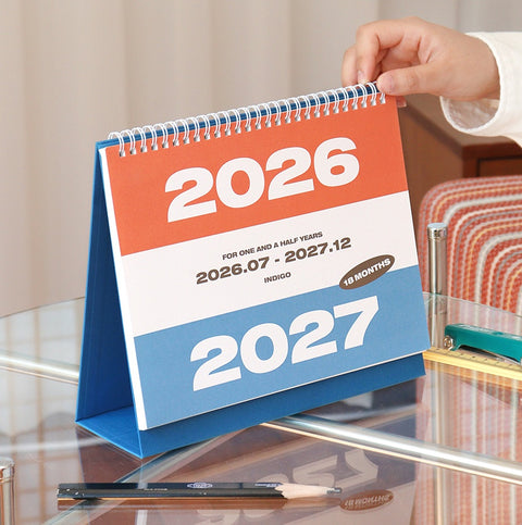 2026-2027 Desk Calendar + Undated Scheduler (2026.7 - 2027.12)