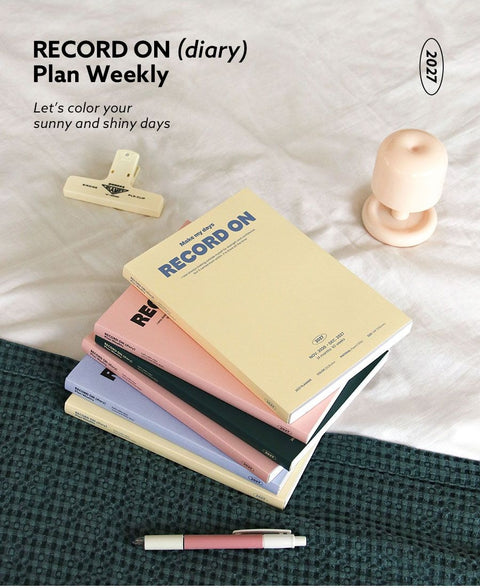 2027 Record On Weekly Planner A5 [4colors]