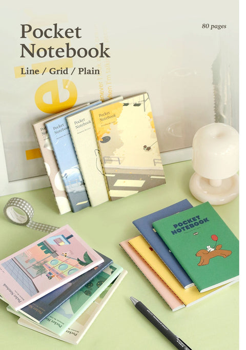 Pocket Notebook v.3 _ Plain [4types] | Blank Notebook