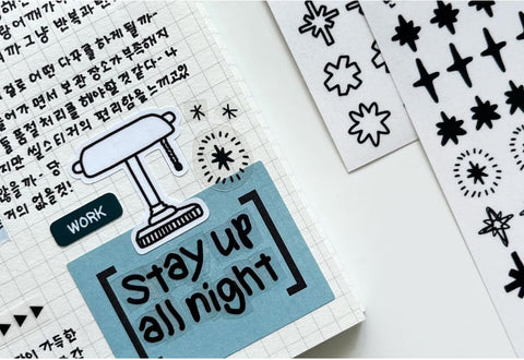 Uncut Deco Seal Sticker [Glitter Shape]