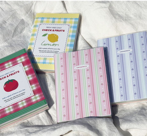 Check & Fruits Daily Diary [4types] | Daily Planner