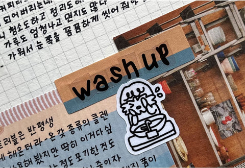 Uncut Deco Seal Sticker [Doodle Number] | 9sheets