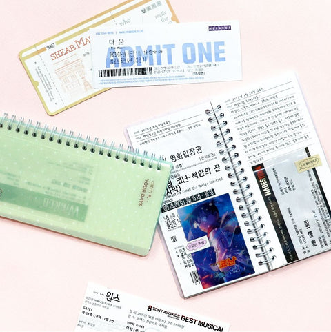 Catch Your Days Pocket Ticket Notebook [4types] | Archiving Notebook | Storage