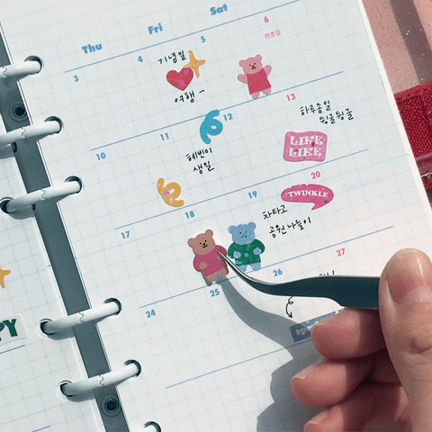 Luca Bear Seal Sticker Pack Set | 8sheets