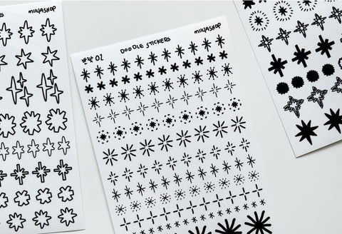 Uncut Deco Seal Sticker [Glitter Shape]