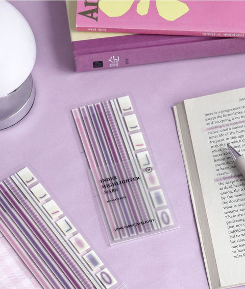 Index Long Highlighter Mark Sticky Notes [4types]