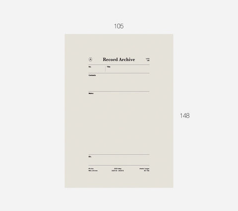 2026 Record Archive Weekly Planner A6 [4colors]