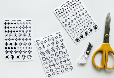 Uncut Deco Seal Sticker [Glitter Shape]