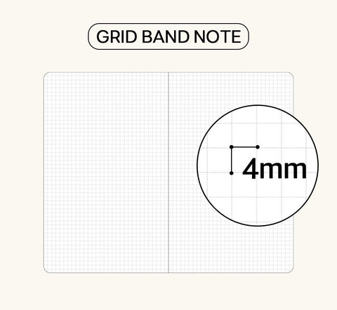 PRISM 220 Grid Band Notebook A5 [6colors]