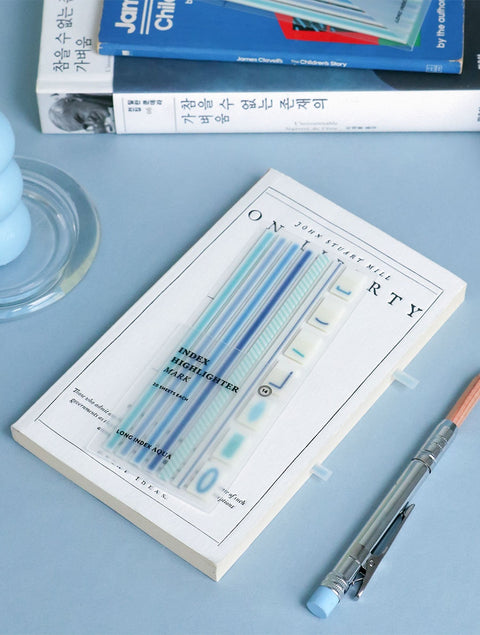 Index Long Highlighter Mark Sticky Notes [4types]
