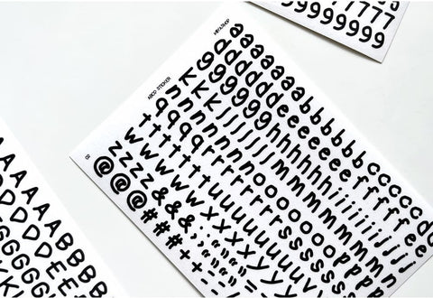 Uncut Deco Seal Sticker [Doodle Number] | 9sheets