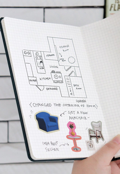 PRISM 220 Grid Band Notebook A5 [6colors]